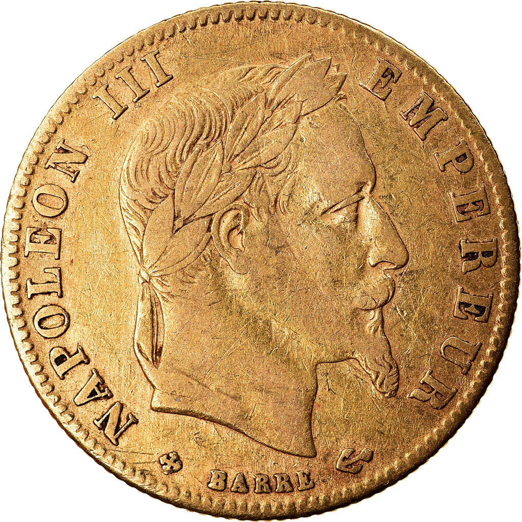 Moneta, Francja, Napoleon III, Napoléon III, 5 Francs, 1863, Strasbourg