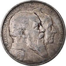 Coin, German States, BADEN, Friedrich I, 2 Mark, 1906, EF(40-45), Silver, KM:276