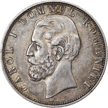 Moneda, Rumanía, Carol I, 5 Lei, 1880, Bucarest, MBC, Plata, KM:12