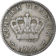 Monnaie, Crete, Prince George, 5 Lepta, 1900, Paris, TB+, Copper-nickel, KM:3