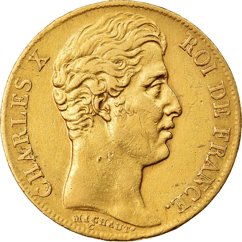 Münze, Frankreich, Charles X, 20 Francs, 1825, Lille, SS, Gold, KM:726.4
