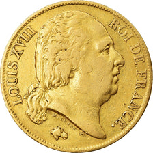 Monnaie, France, Louis XVIII, Louis XVIII, 20 Francs, 1820, Perpignan, TTB, Or