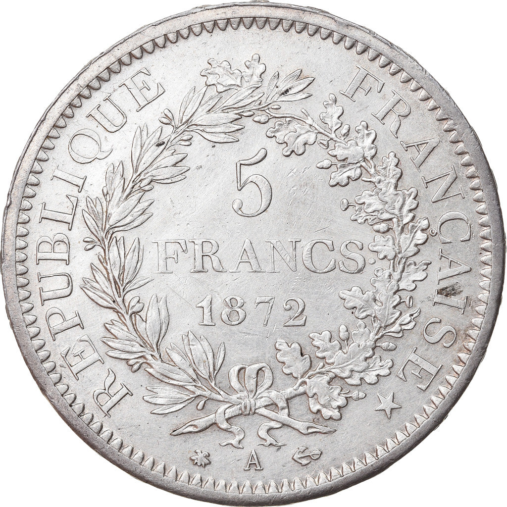 Coin, France, Hercule, 5 Francs, 1872, Paris, AU(50-53), Silver, KM:820.1