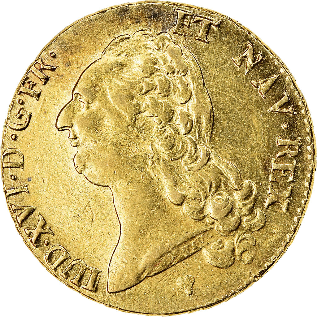 Monnaie, France, Louis XVI, Double louis d'or à la tête nue, 2 Louis D'or