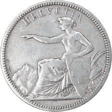 Coin, Switzerland, Helvetia, 5 Francs, 1874, Bern, VF(30-35), Silver, KM:11
