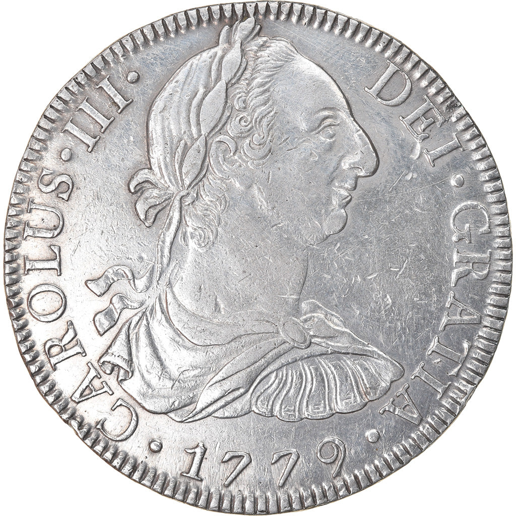 Moneta, Messico, Charles III, 8 Reales, 1779, Mexico, BB, Argento, KM:106.2