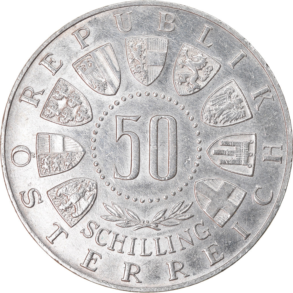 Coin, Austria, 50 Schilling, 1963, AU(55-58), Silver, KM:2894