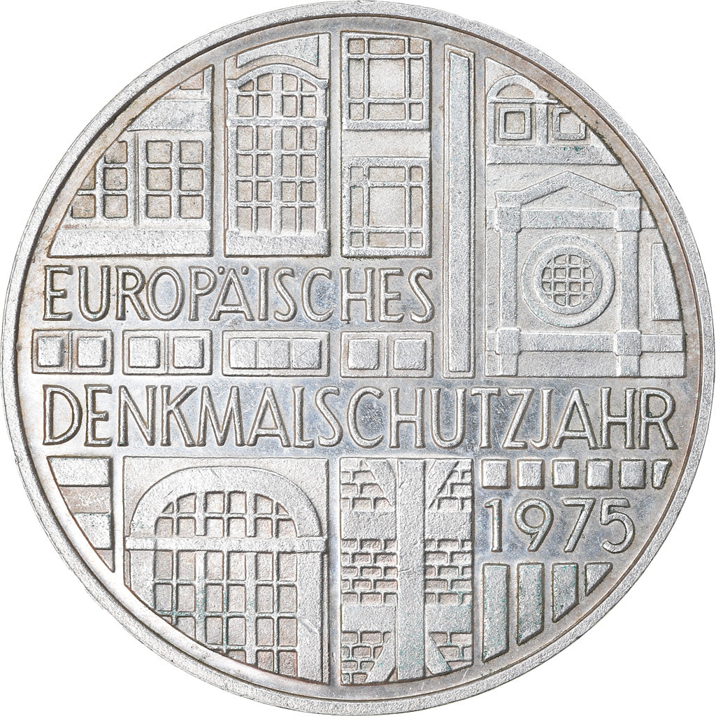 Coin, GERMANY - FEDERAL REPUBLIC, 5 Mark, 1975, Stuttgart, Germany, AU(55-58)