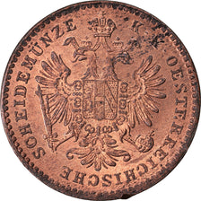Coin, Austria, Franz Joseph I, Kreuzer, 1858, Milan, MS(63), Copper, KM:2186