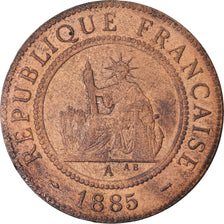 Coin, FRENCH INDO-CHINA, Cent, 1885, Paris, EF(40-45), Bronze, KM:1, Lecompte:37