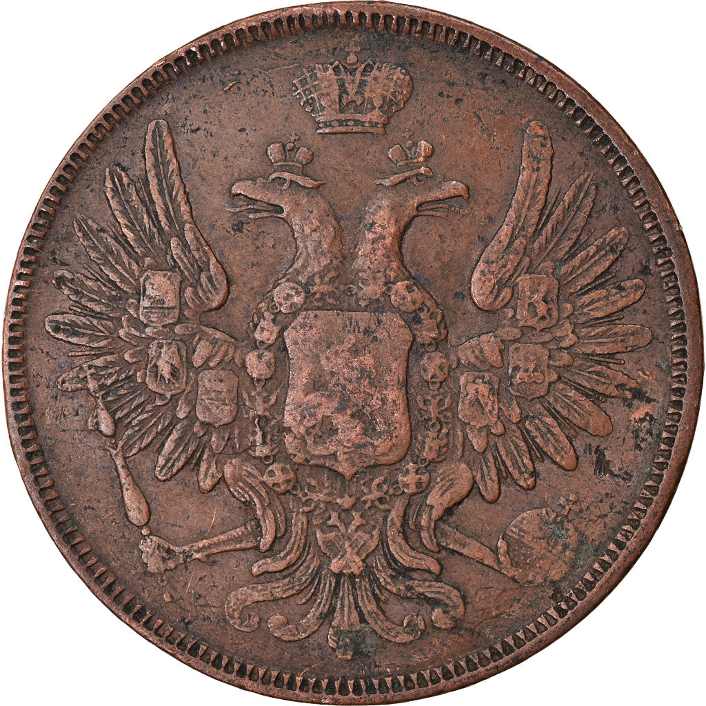 Moneta, Russia, 5 Kopeks, 1852, Ekaterinbourg, MB+, Rame, KM:152.1