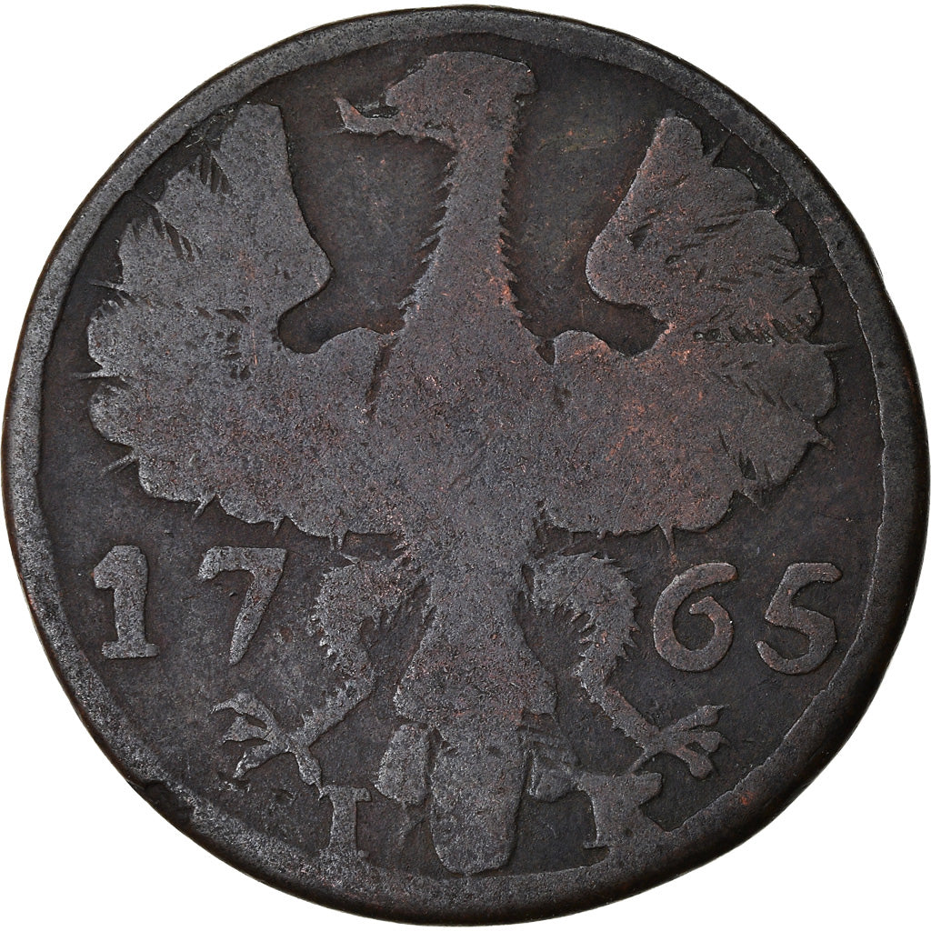 Coin, German States, AACHEN, 12 Heller, 1765, VF(20-25), Copper, KM:51