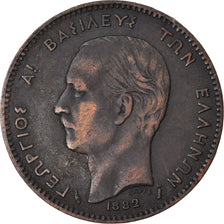 Coin, Greece, George I, 5 Lepta, 1882, Paris, EF(40-45), Copper, KM:54