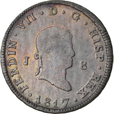 Coin, Spain, Ferdinand VII, 8 Maravedis, 1817, Jubia, VF(20-25), Copper, KM:491