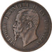 Coin, Italy, Vittorio Emanuele II, 10 Centesimi, 1863, AU(50-53), Copper
