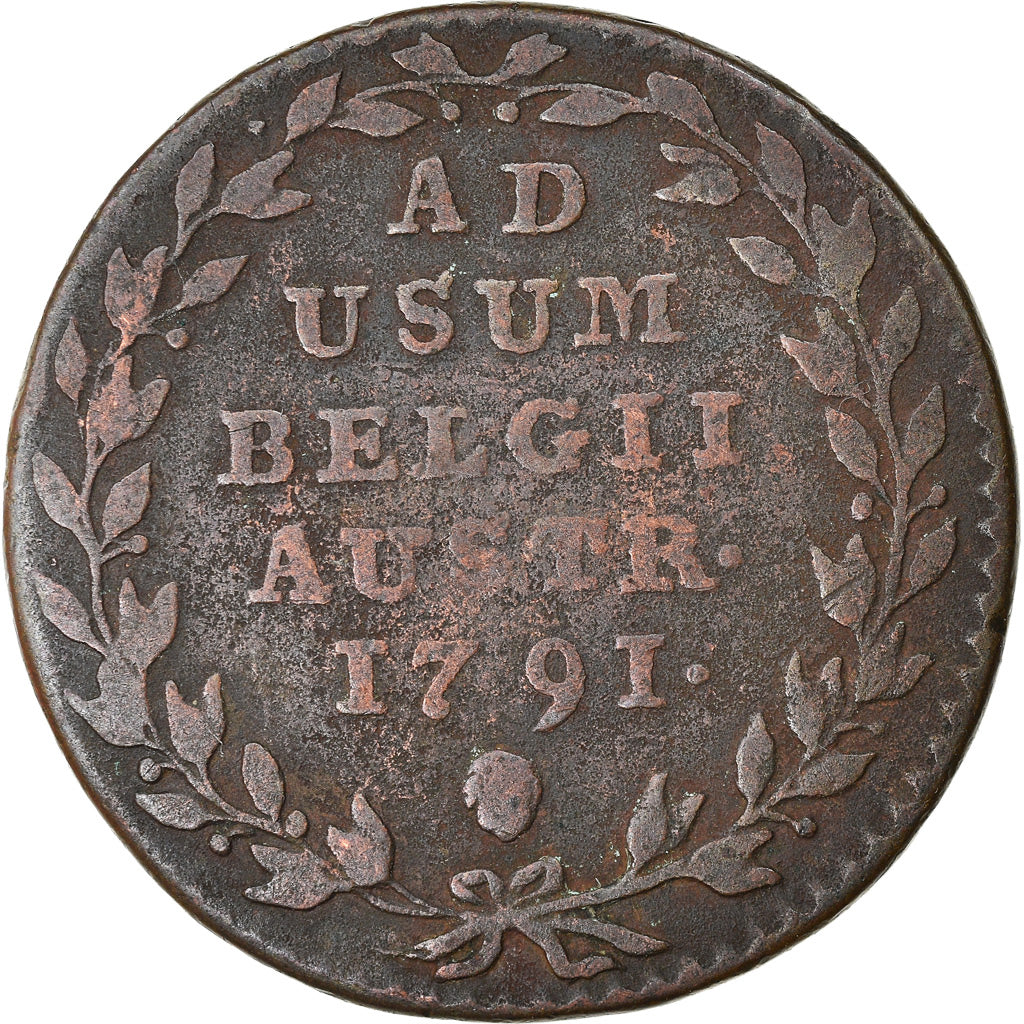 Coin, AUSTRIAN NETHERLANDS, Leopold II, 2 Liards, 2 Oorden, 1791, Brussels