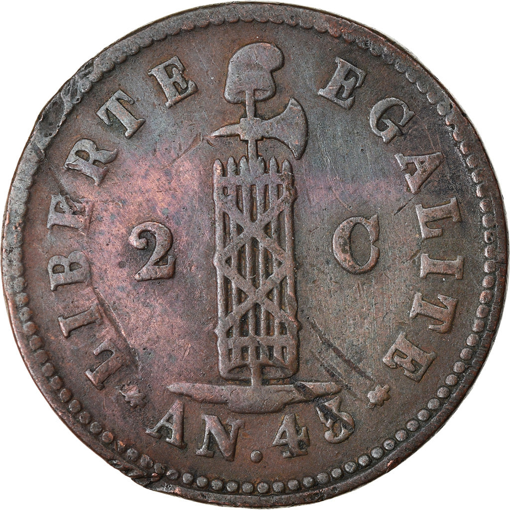 Coin, Haiti, 2 Centimes, 1846, VF(30-35), Copper, KM:27.2