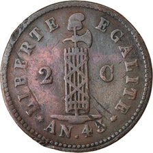 Coin, Haiti, 2 Centimes, 1846, VF(30-35), Copper, KM:27.2