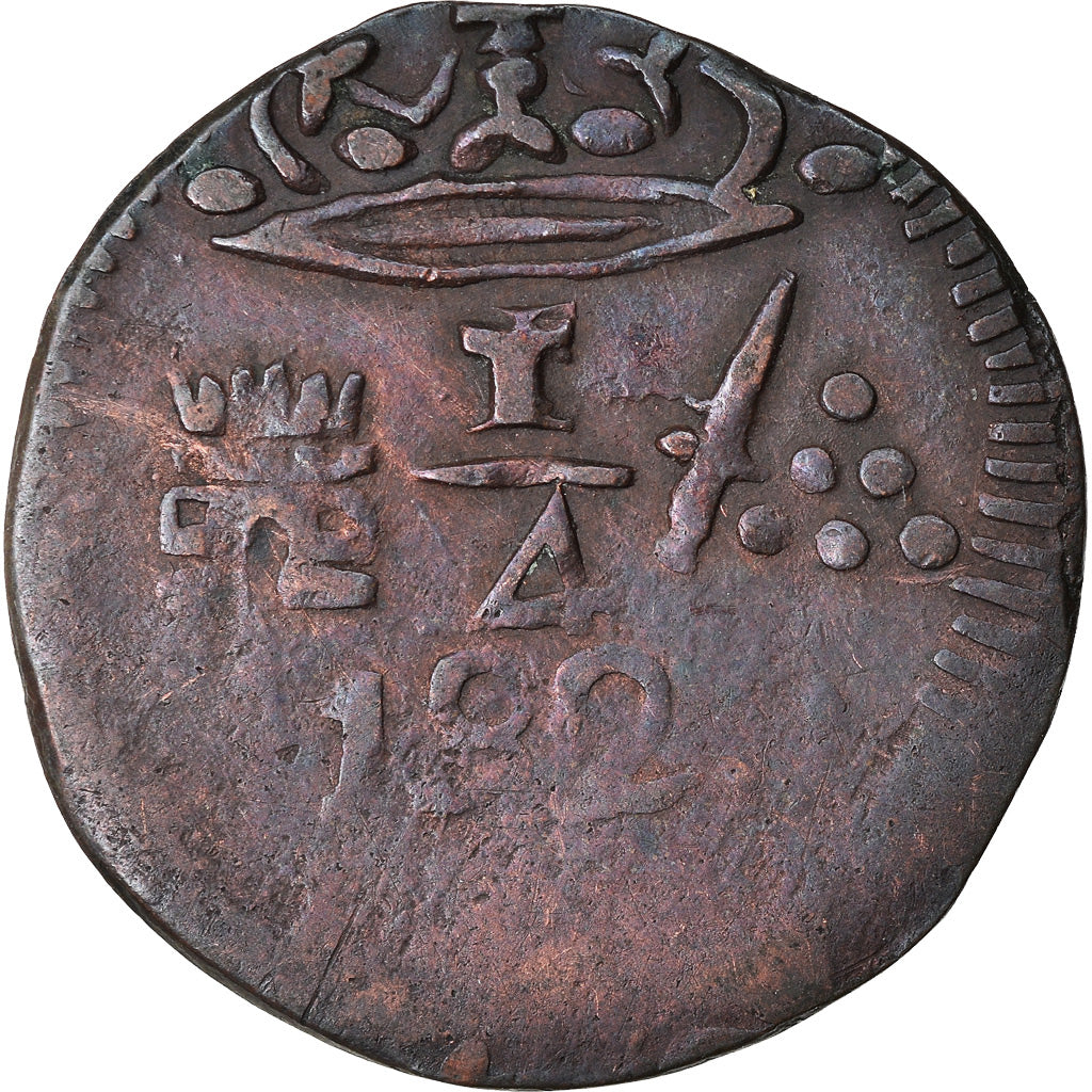 Coin, Colombia, 1/4 Réal, 1820, Santa Marta, VF(20-25), Copper, KM:B4