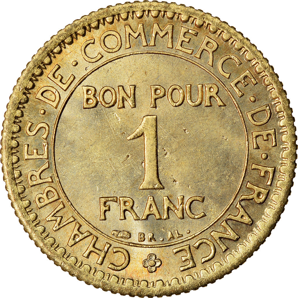 Munten, Frankrijk, Chambre de commerce, Franc, 1921, Paris, PR, Aluminum-Bronze