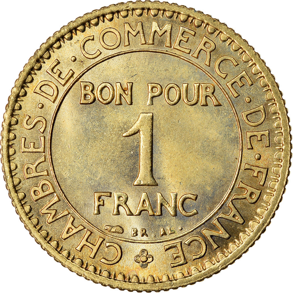 Coin, France, Chambre de commerce, Franc, 1922, Paris, AU(55-58)