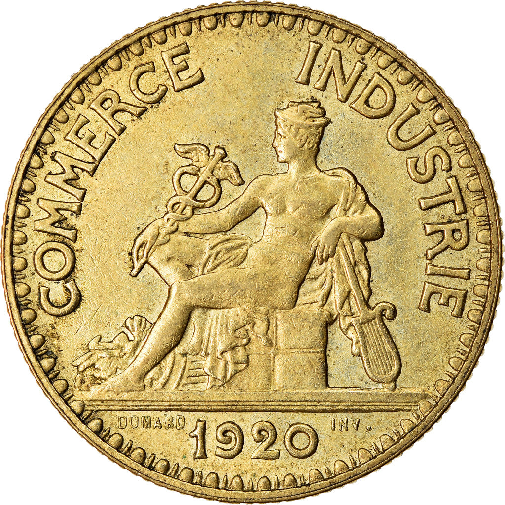 Coin, France, Chambre de commerce, 2 Francs, 1920, Paris, AU(50-53)