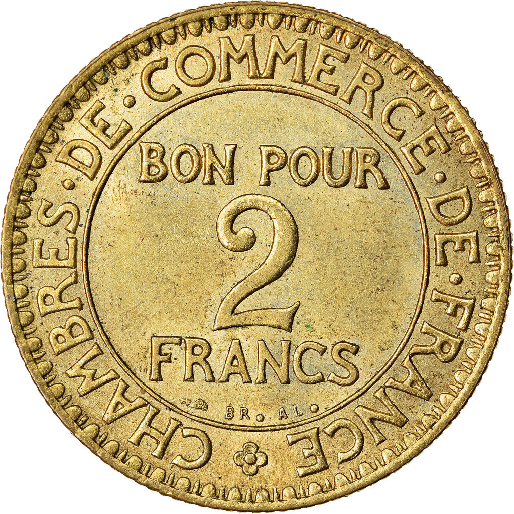Moneta, Francia, Chambre de commerce, 2 Francs, 1920, Paris, BB+