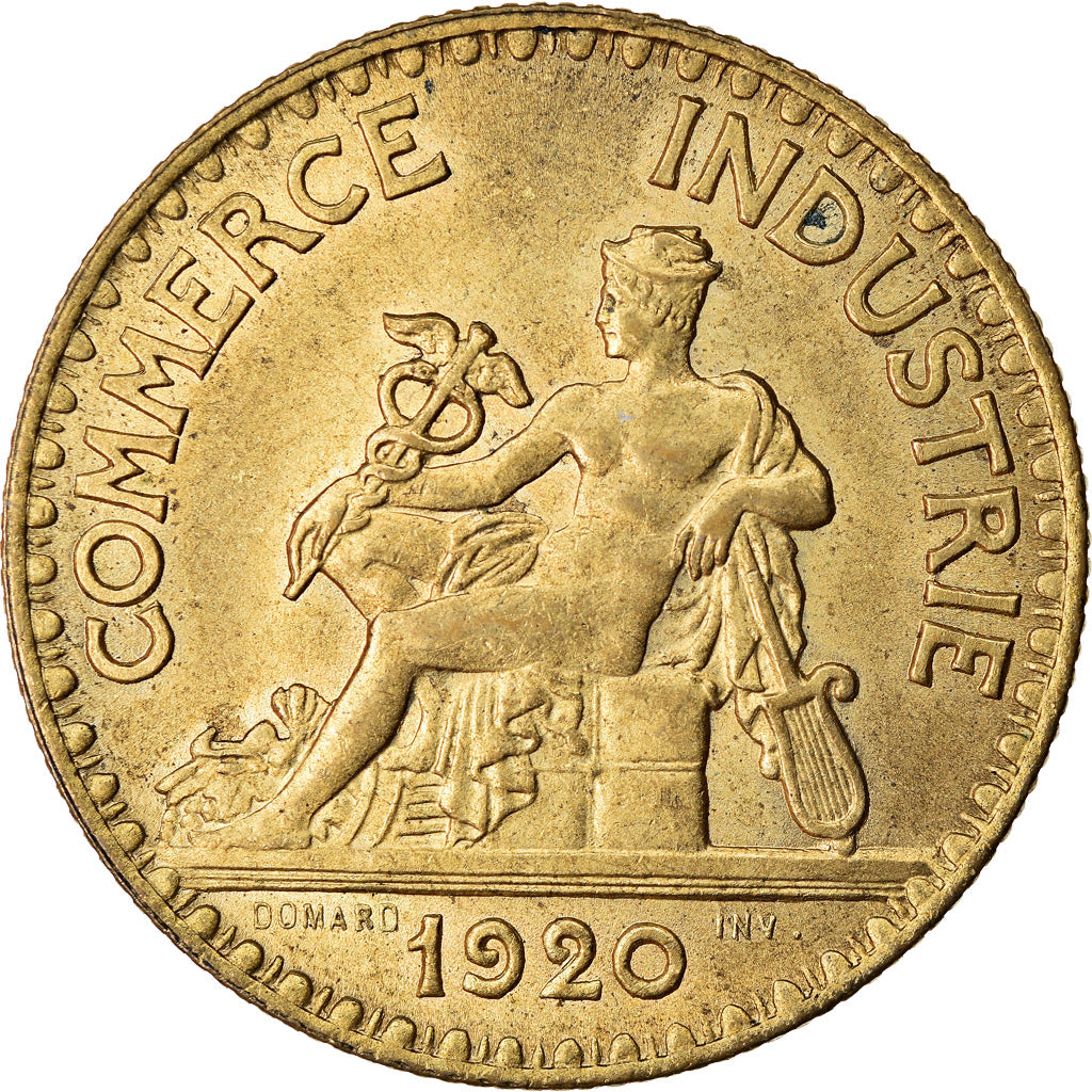 Moneda, Francia, Chambre de commerce, 2 Francs, 1920, Paris, EBC, Aluminio -