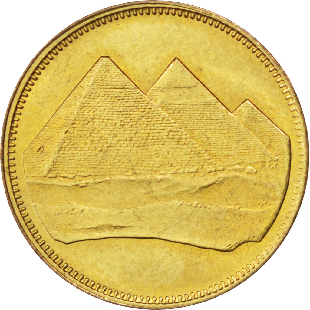 EGYPT, Piastre, 1984, KM #553.2, MS(63), Aluminum-Bronze, 18, 1.96