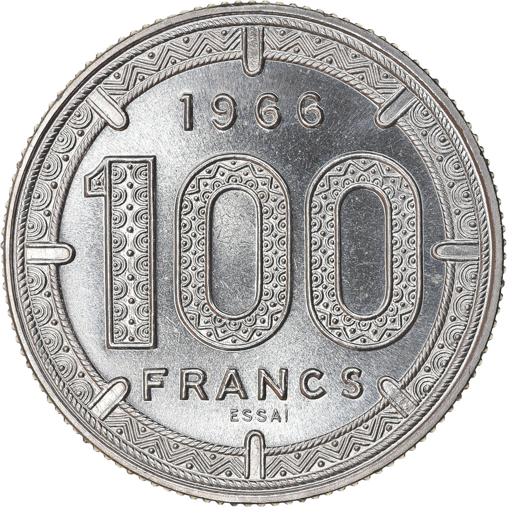 Coin, EQUATORIAL AFRICAN STATES, 100 Francs, 1966, Paris, ESSAI, MS(65-70)