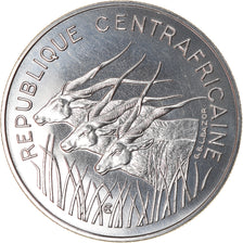 Coin, Central African Republic, 100 Francs, 1975, Paris, ESSAI, MS(65-70)
