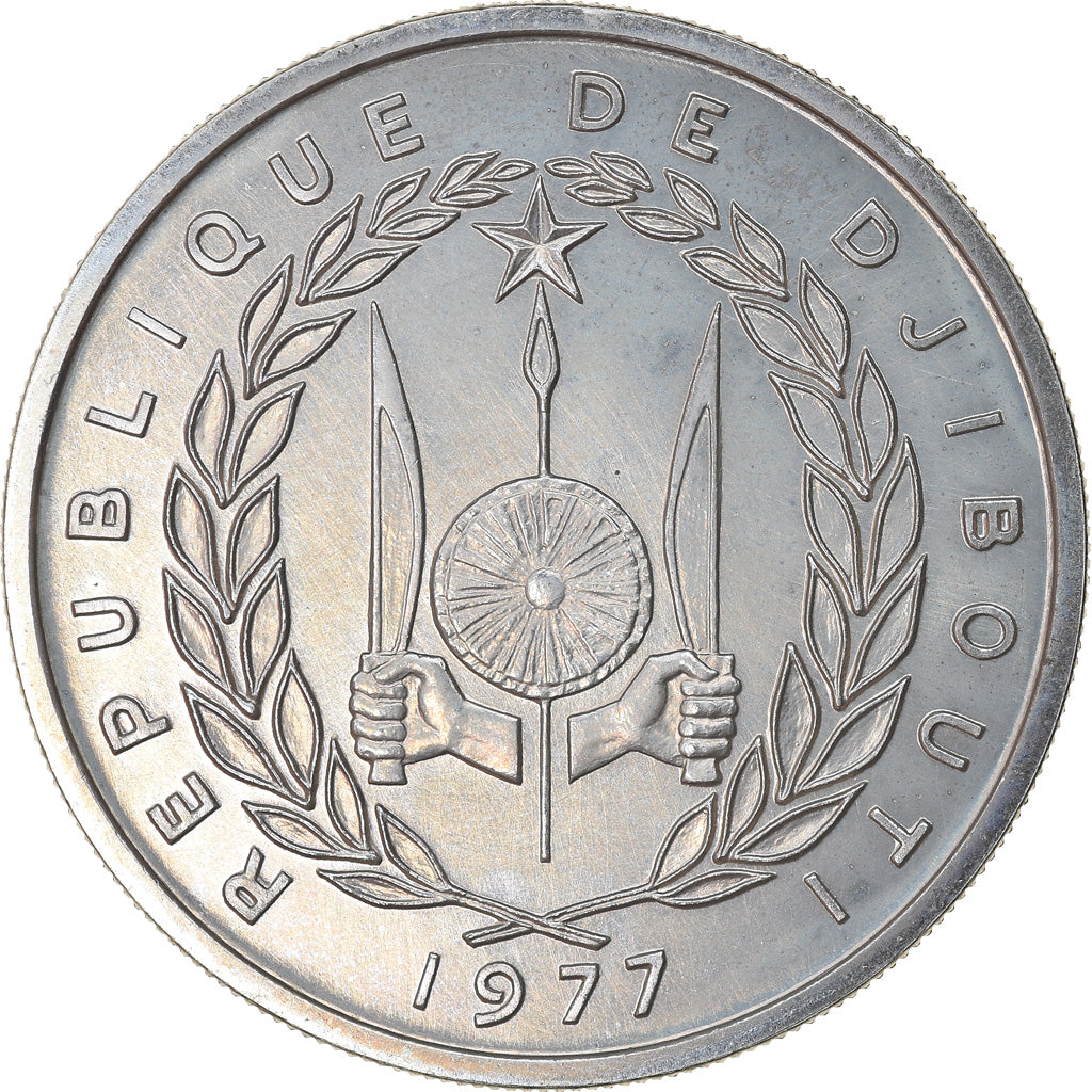 Coin, Djibouti, 100 Francs, 1977, Paris, ESSAI, MS(65-70), Copper-nickel, KM:E7