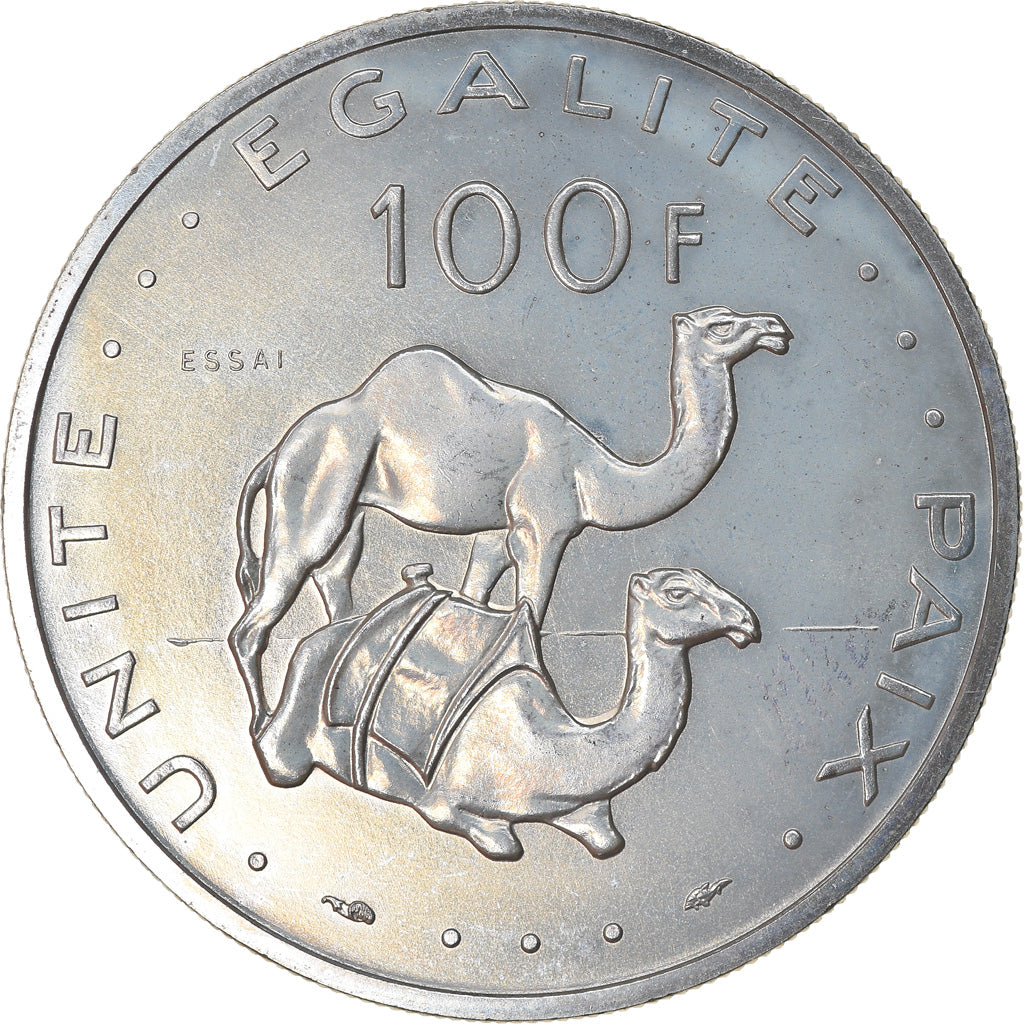 Coin, Djibouti, 100 Francs, 1977, Paris, ESSAI, MS(65-70), Copper-nickel, KM:E7