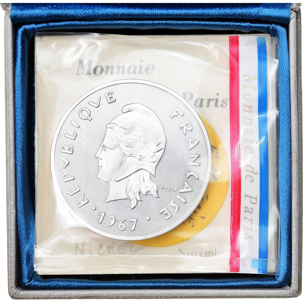 Coin, French Polynesia, 50 Francs, 1967, Paris, Piéfort, MS(65-70), Nickel