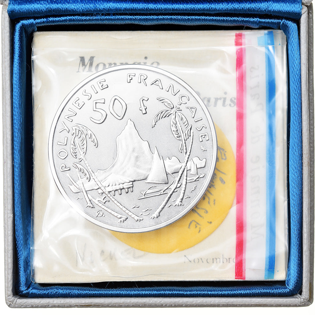 Coin, French Polynesia, 50 Francs, 1967, Paris, Piéfort, MS(65-70), Nickel