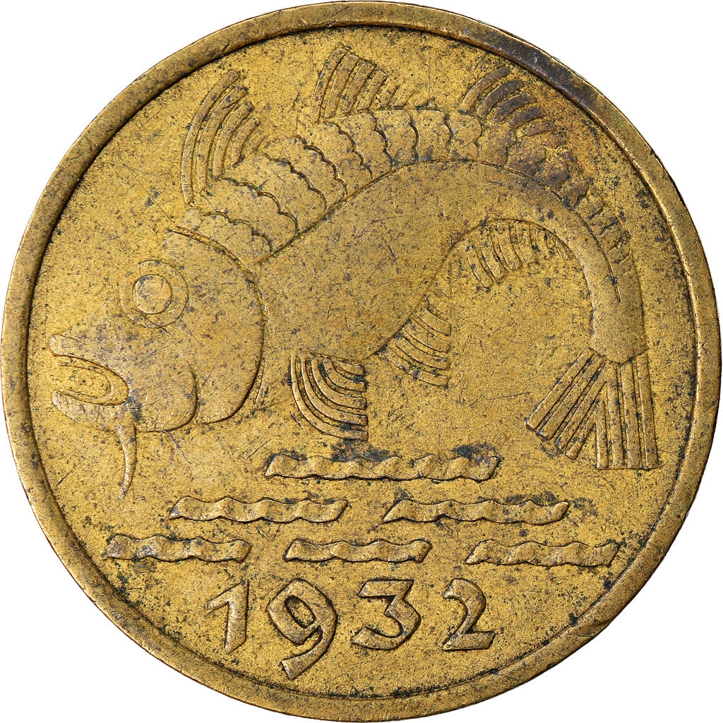 Coin, DANZIG, 10 Pfennig, 1932, VF(30-35), Aluminum-Bronze, KM:152