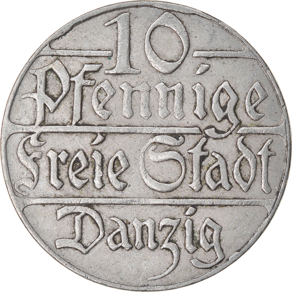 Coin, DANZIG, 10 Pfennig, 1923, EF(40-45), Copper-nickel, KM:143