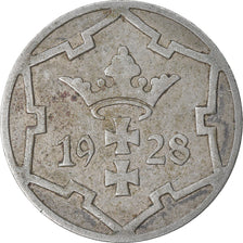 Coin, DANZIG, 5 Pfennig, 1928, EF(40-45), Copper-nickel, KM:142