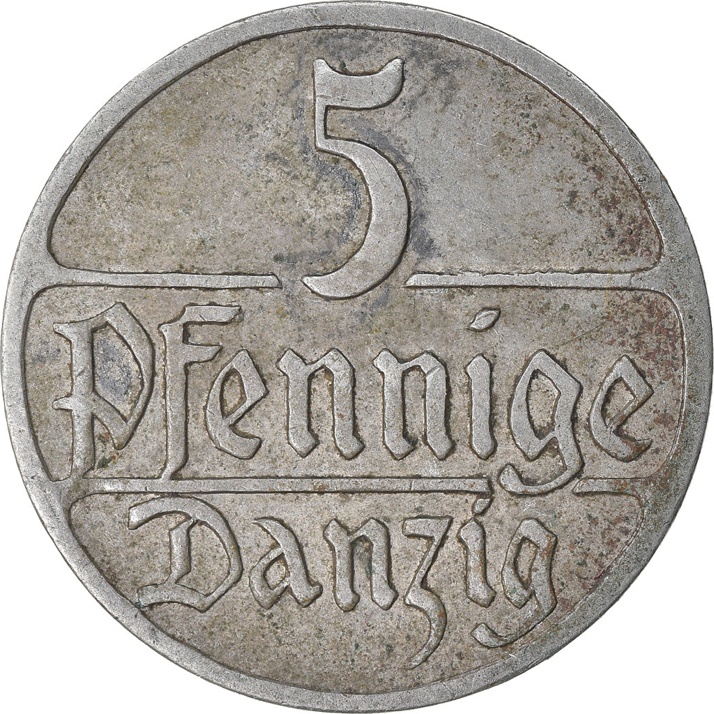 Coin, DANZIG, 5 Pfennig, 1928, EF(40-45), Copper-nickel, KM:142