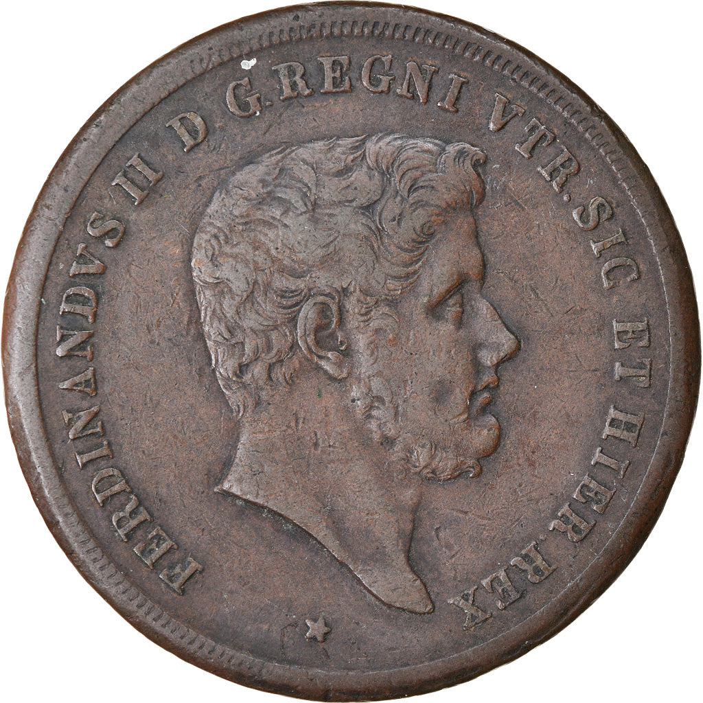 Coin, ITALIAN STATES, NAPLES, Ferdinando II, 10 Tornesi, 1849, VF(30-35)