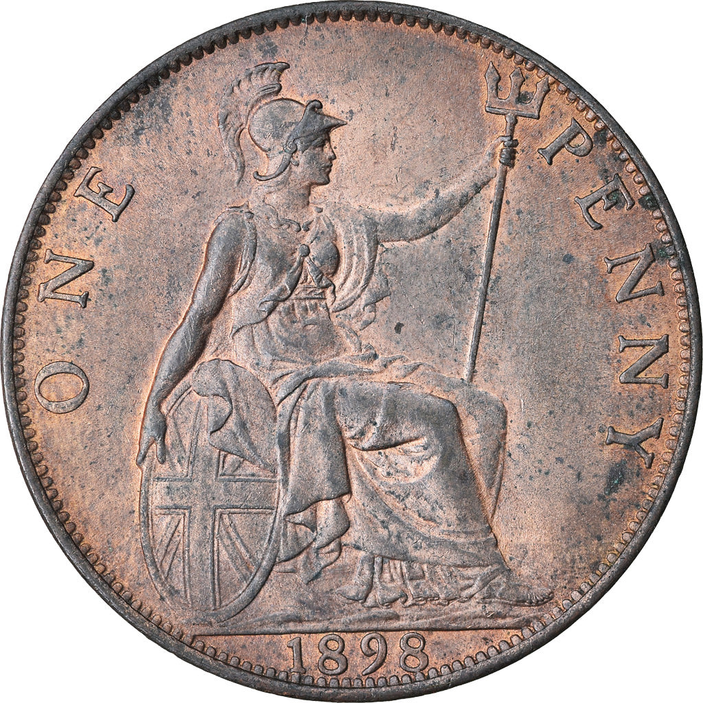 Coin, Great Britain, Victoria, Penny, 1898, AU(50-53), Bronze, KM:790
