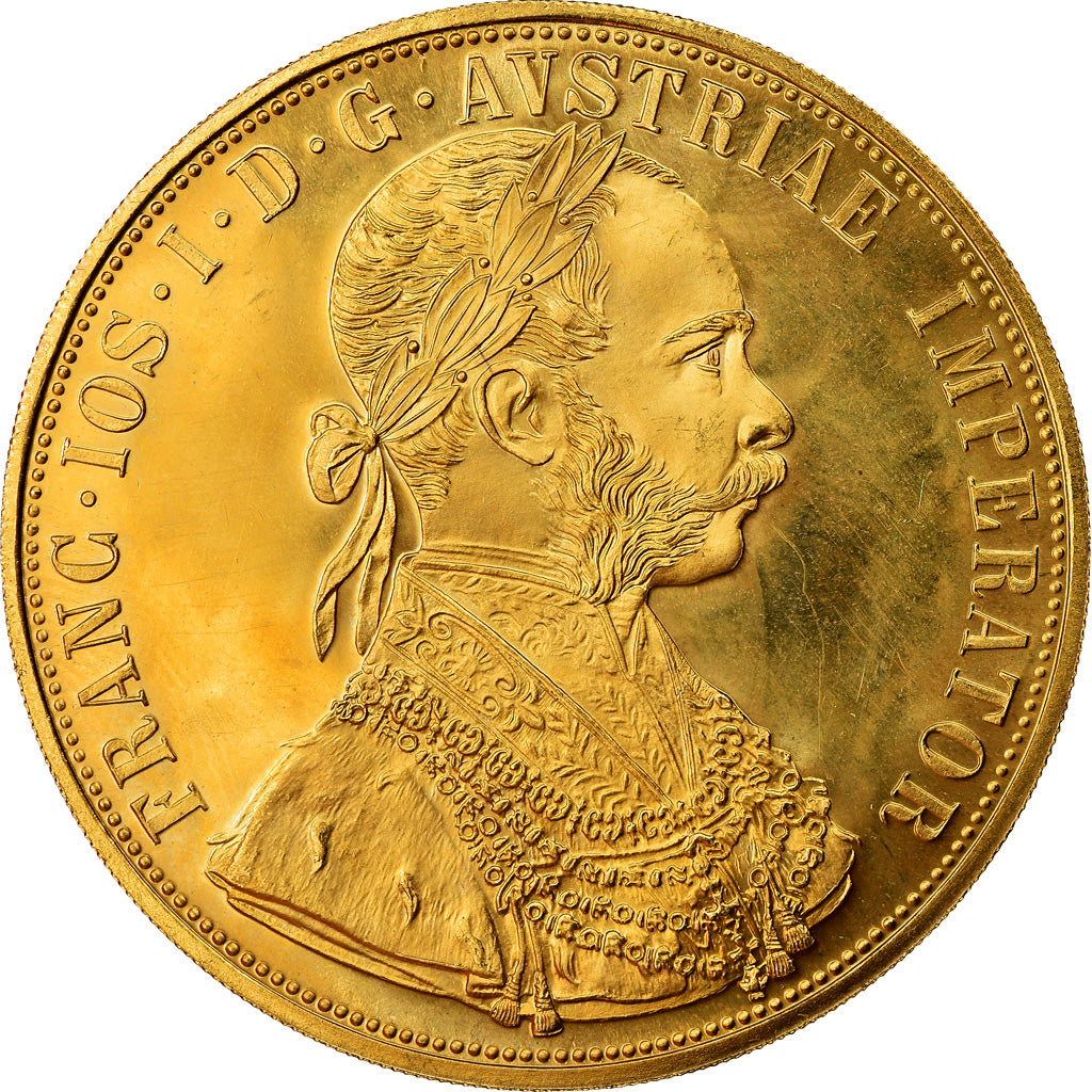 Moneta, Austria, Franz Joseph I, 4 Ducat, 1915, Vienne, Official restrike, SPL