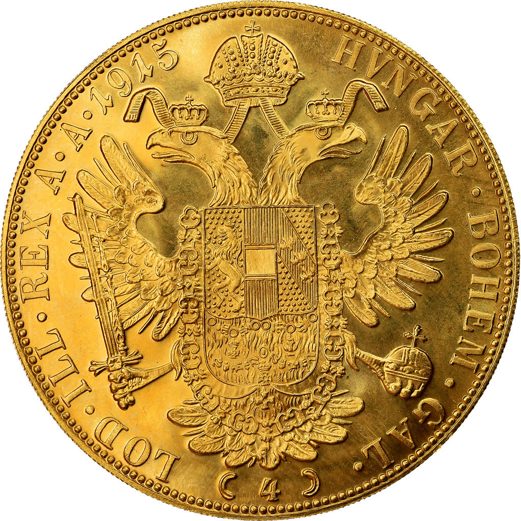 Moneta, Austria, Franz Joseph I, 4 Ducat, 1915, Vienne, Official restrike, SPL