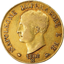 Coin, ITALIAN STATES, KINGDOM OF NAPOLEON, Napoleon I, 40 Lire, 1808, Milan
