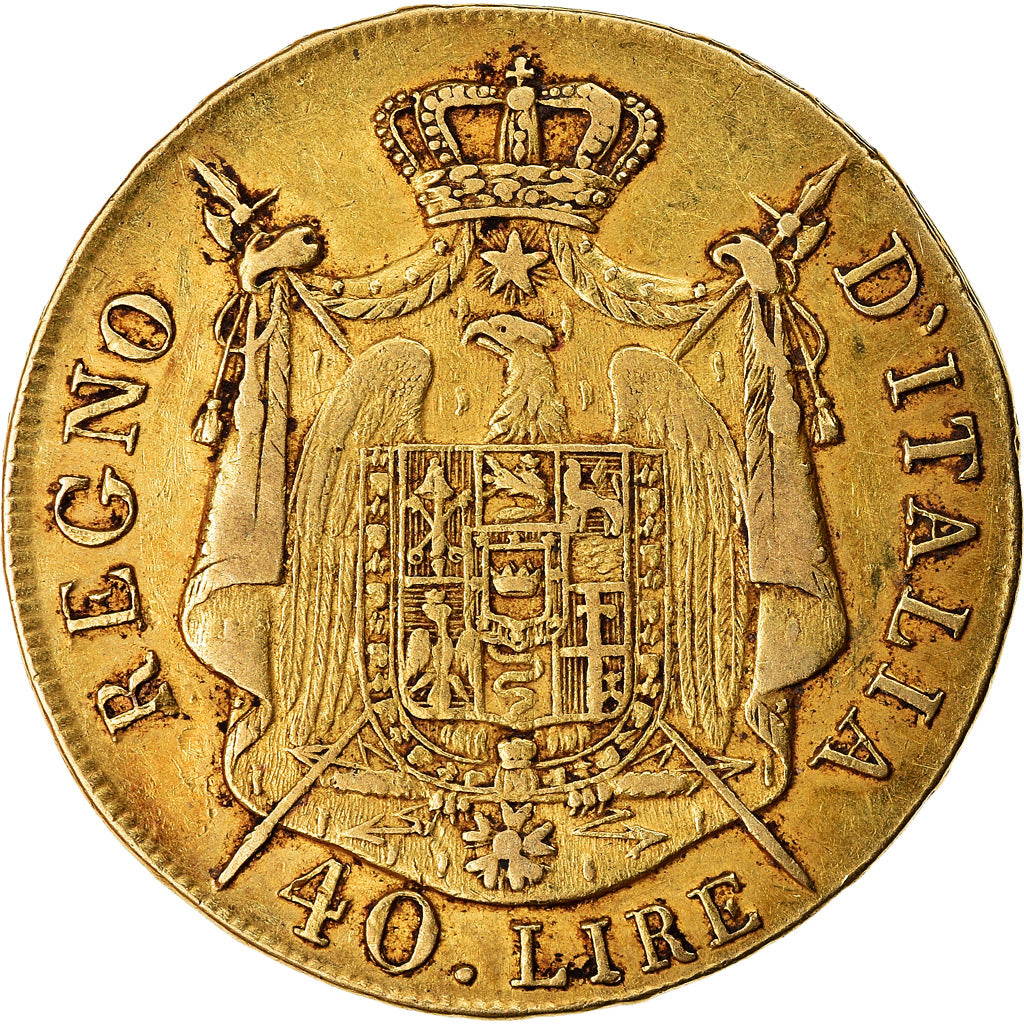 Coin, ITALIAN STATES, KINGDOM OF NAPOLEON, Napoleon I, 40 Lire, 1808, Milan