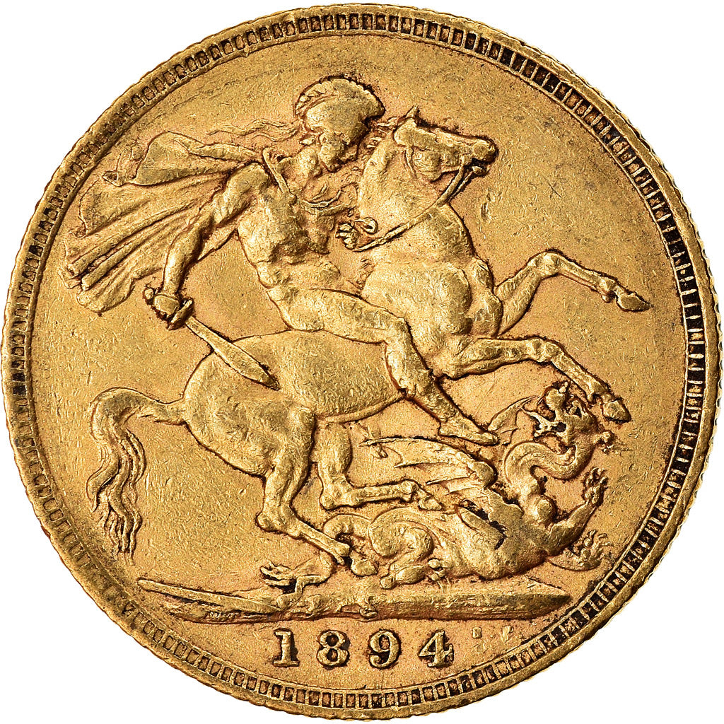 Coin, Australia, Victoria, Sovereign, 1894, Sydney, EF(40-45), Gold, KM:13