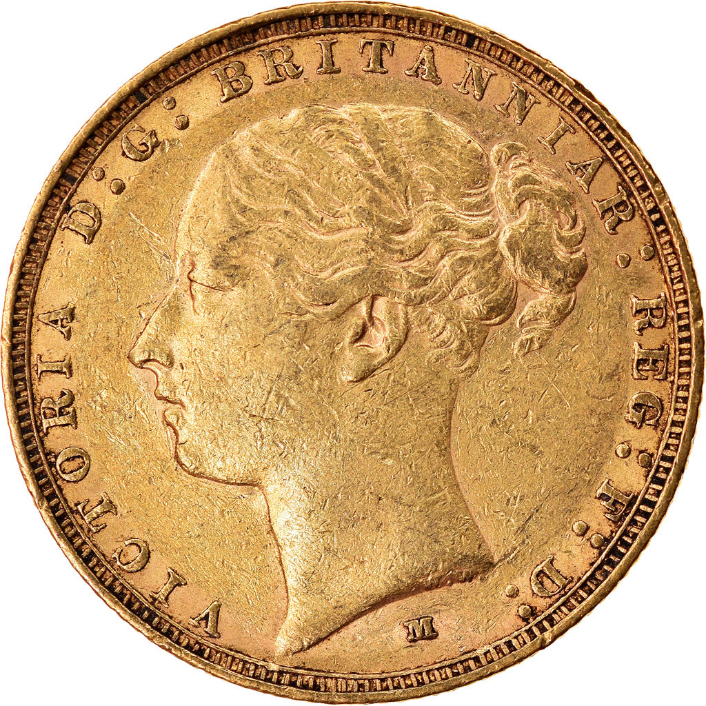 Monnaie, Australie, Victoria, Sovereign, 1885, Melbourne, TTB, Or, KM:7
