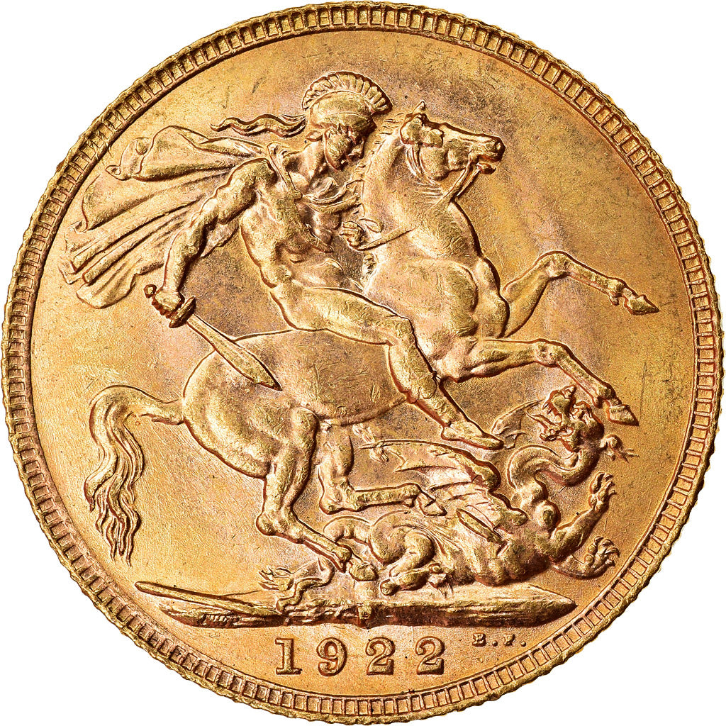 Münze, Australien, George V, Sovereign, 1922, Perth, VZ, Gold, KM:29