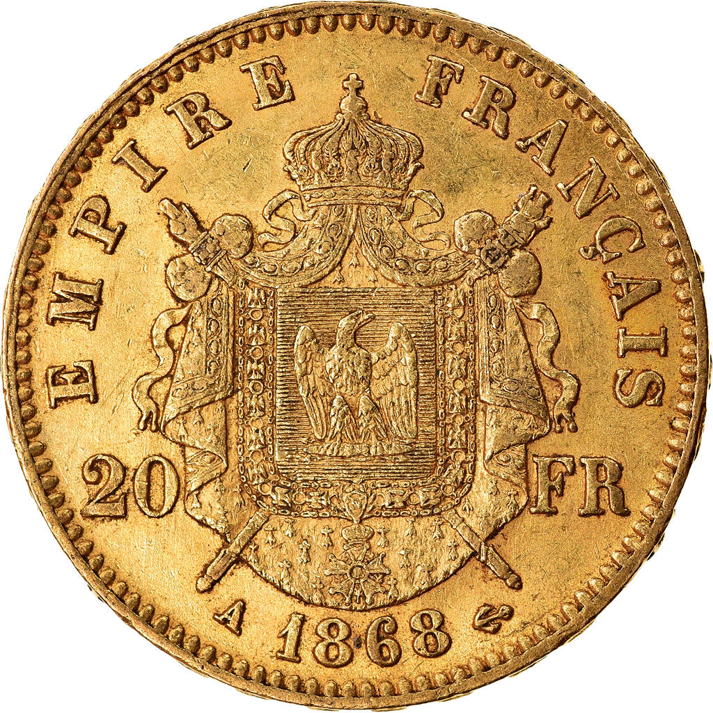 Monnaie, France, Napoleon III, Napoléon III, 20 Francs, 1868, Paris, TTB, Or