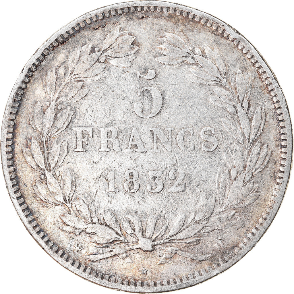 Coin, France, Louis-Philippe, 5 Francs, 1832, La Rochelle, VF(30-35), Silver